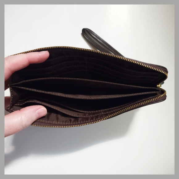 Coach Wristlet Brown Leopard Print Wallet Organizer - Picture 6 of 11